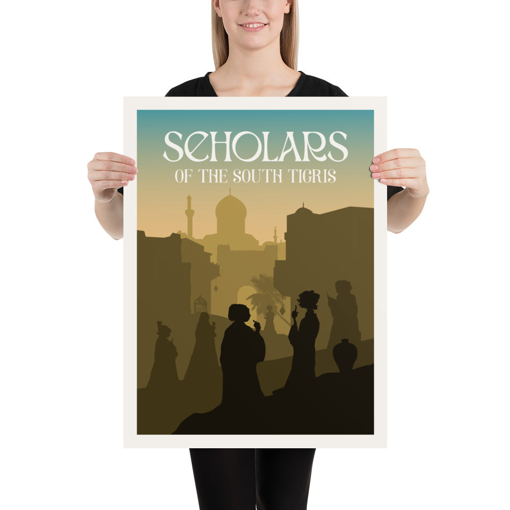Scholars of the South Tigris Minimalist Board Game Art Poster