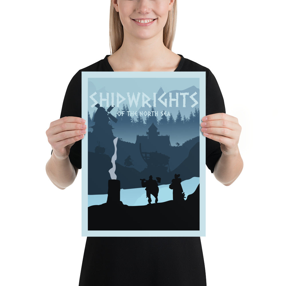 Shipwrights of the North Sea Minimalist Board Game Art Poster