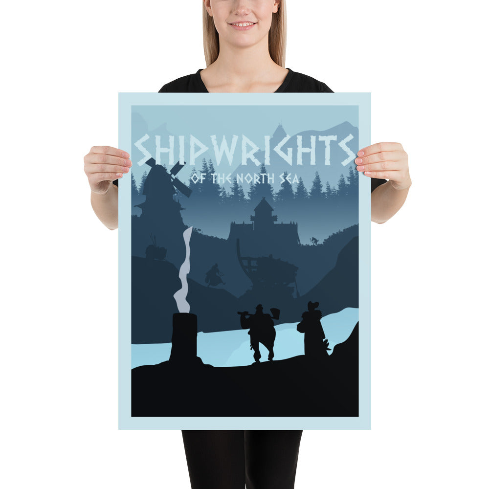 Shipwrights of the North Sea Minimalist Board Game Art Poster