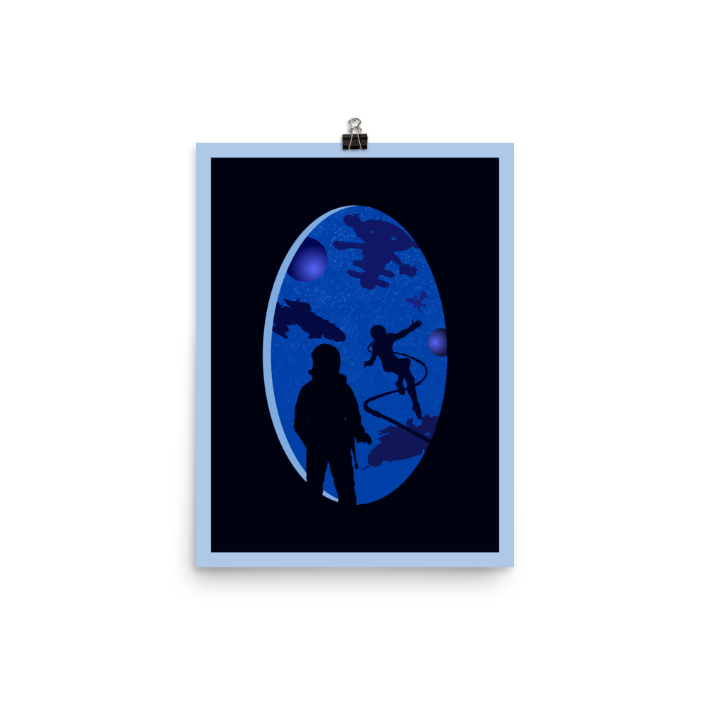 Space Base Minimalist Board Game Art Poster