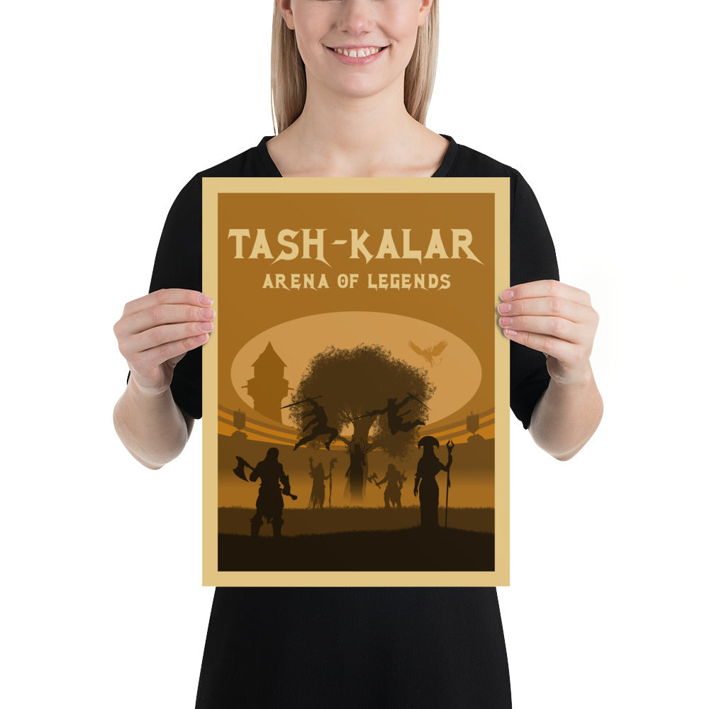 Tash-Kalar Arena of Legends Minimalist Board Game Art Poster