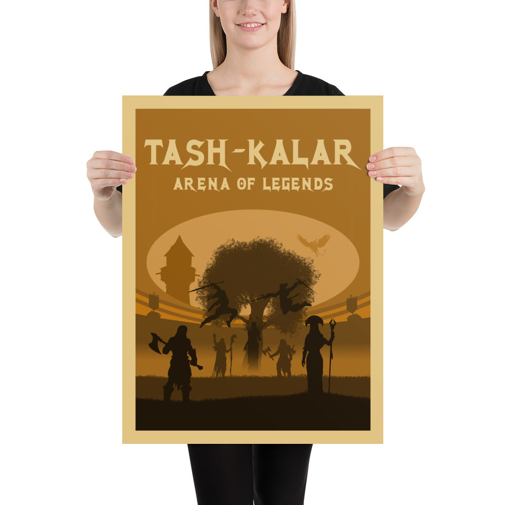 Tash-Kalar Arena of Legends Minimalist Board Game Art Poster