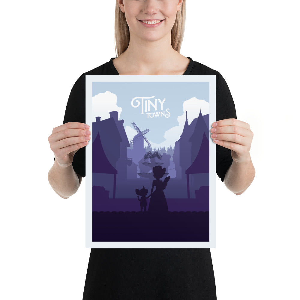 Tiny Towns Minimalist Board Game Art Poster