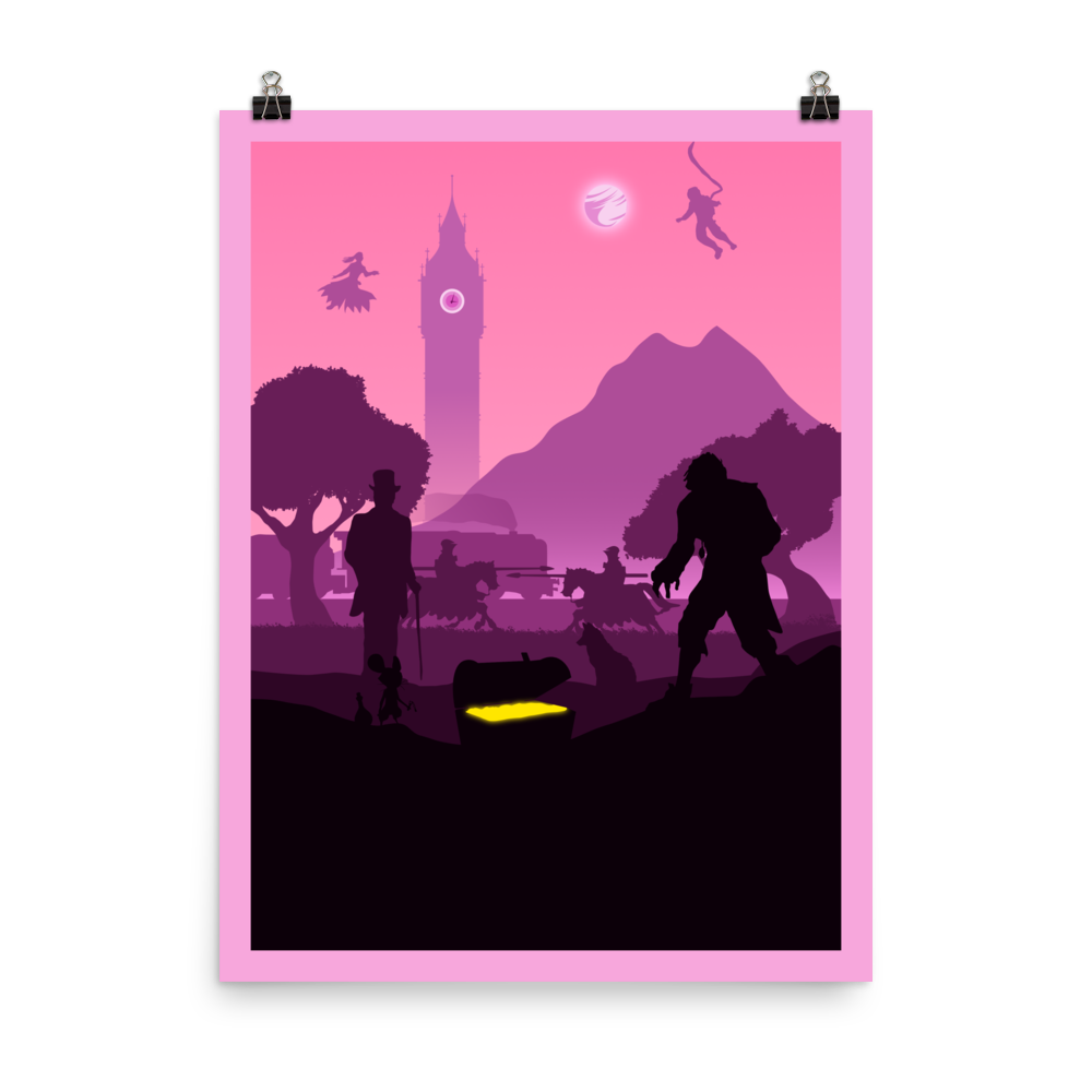 Trick Taking Board Game Mechanic Minimalist Board Game Art Poster