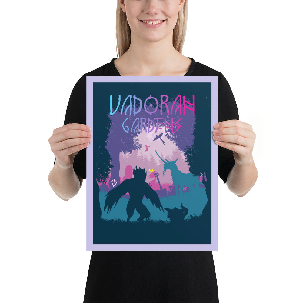Vadoran Gardens Minimalist Board Game Art Poster