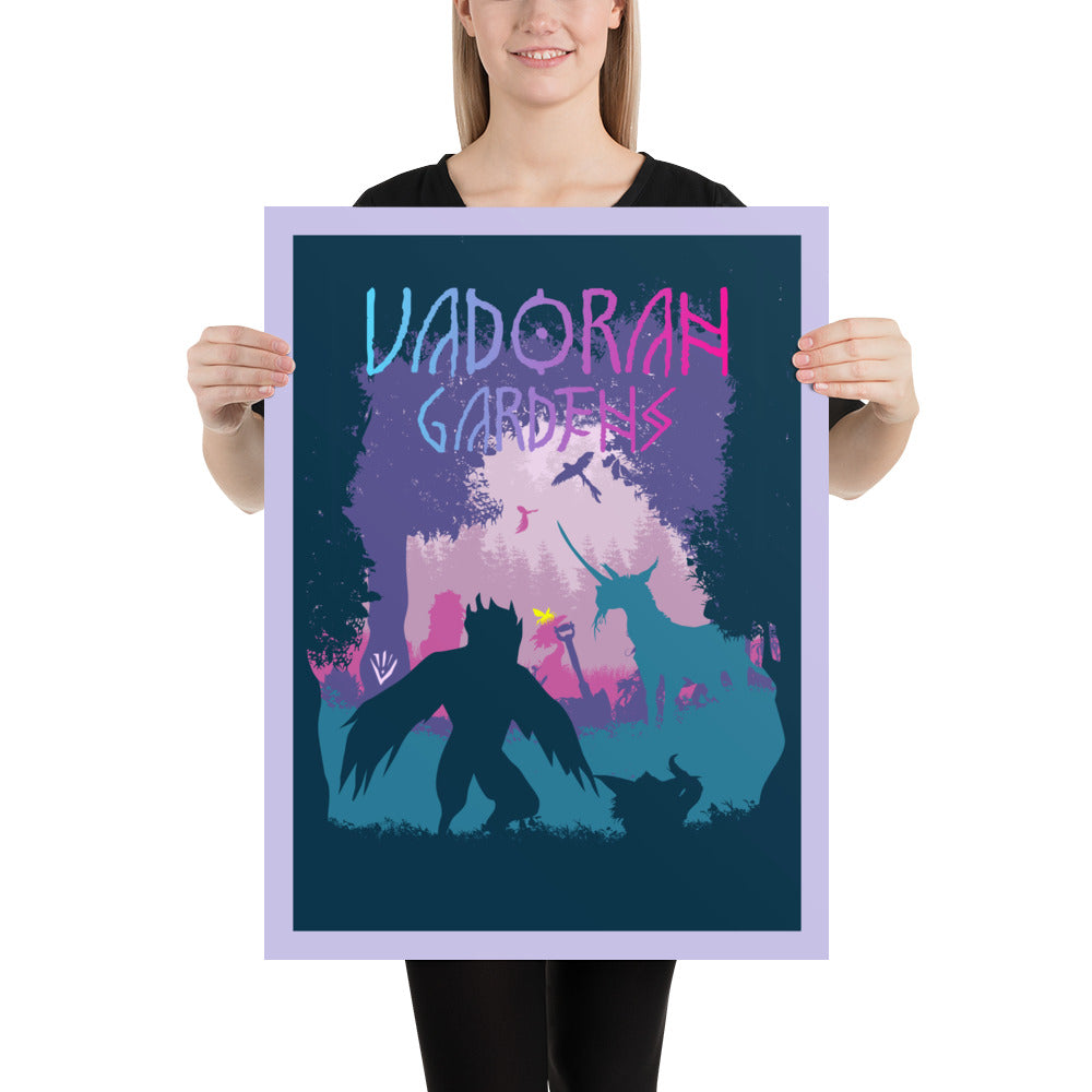 Vadoran Gardens Minimalist Board Game Art Poster