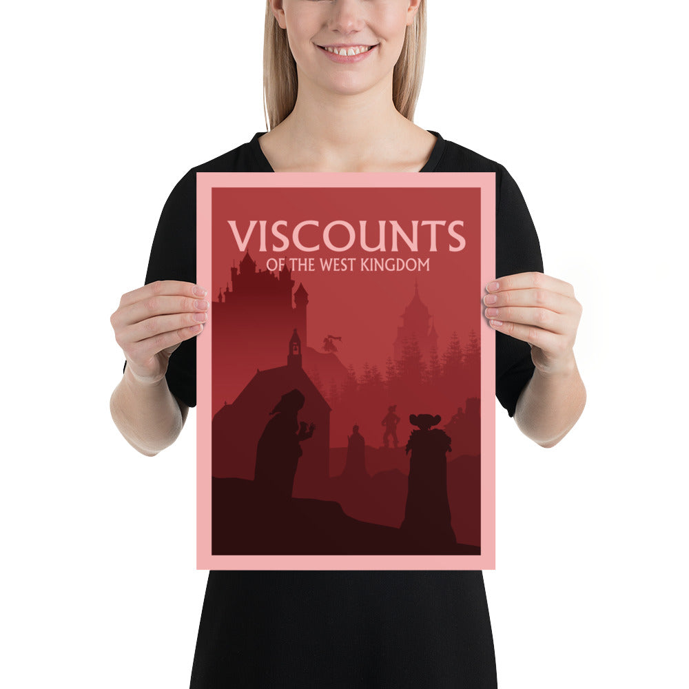 Viscounts of the West Kingdom Minimalist Board Game Art Poster