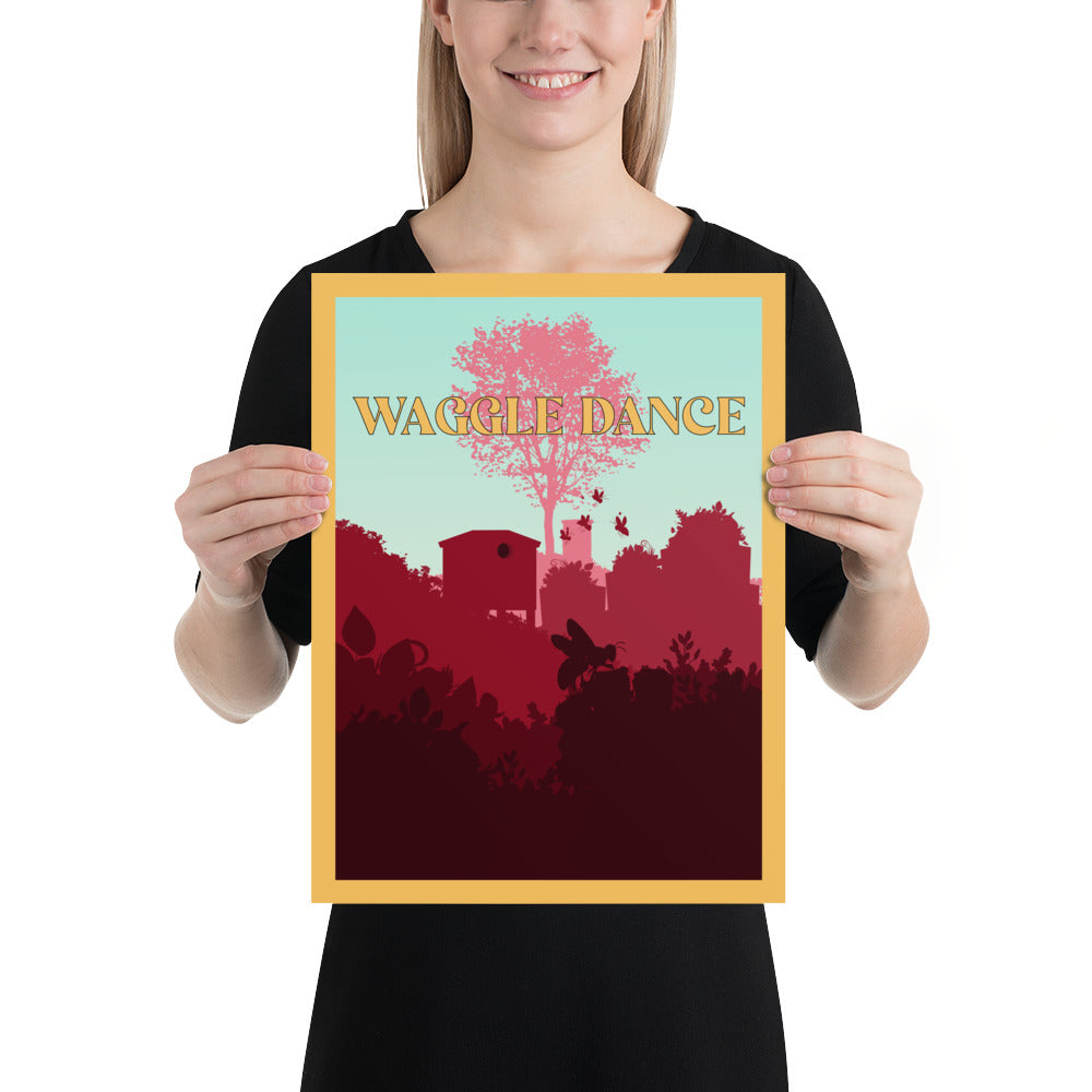 Waggle Dance Minimalist Board Game Art Poster