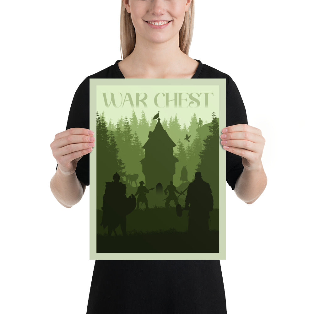 War Chest Minimalist Board Game Art Poster