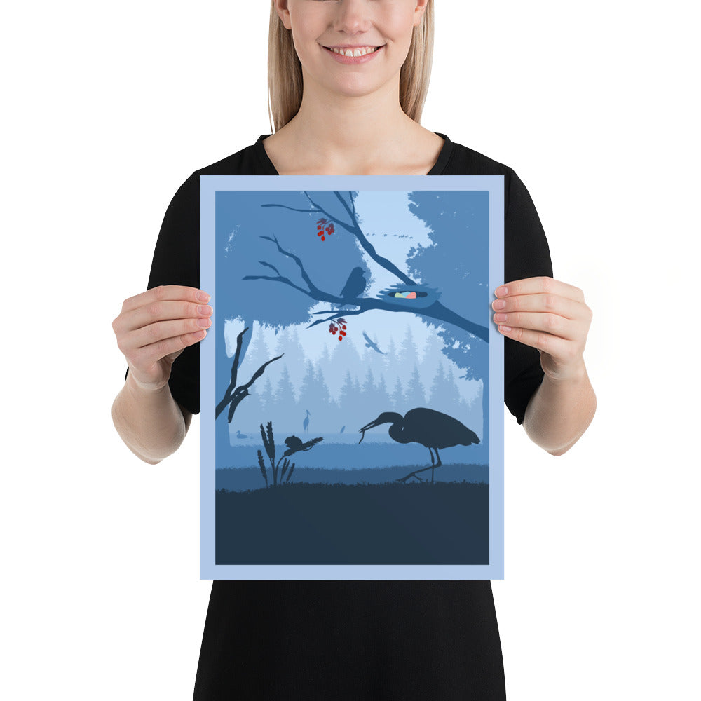 Wingspan Minimalist Board Game Art Poster