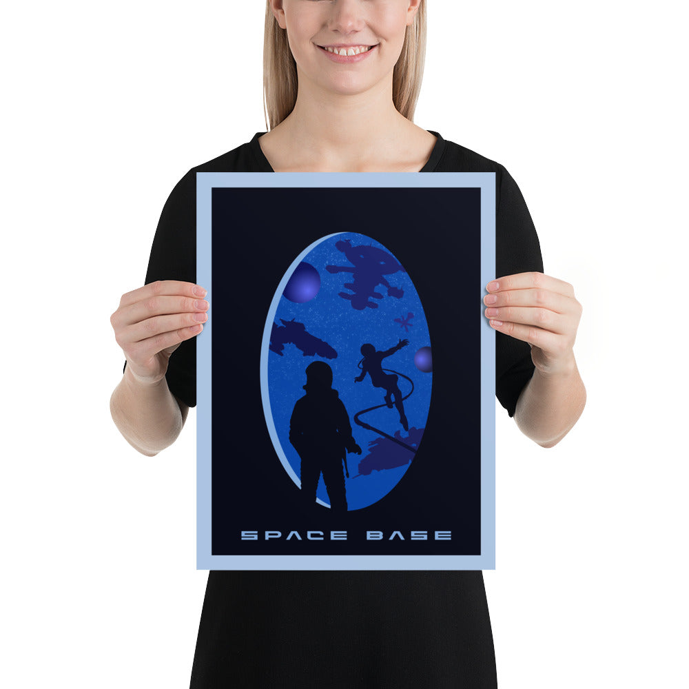 Space Base Minimalist Board Game Art Poster