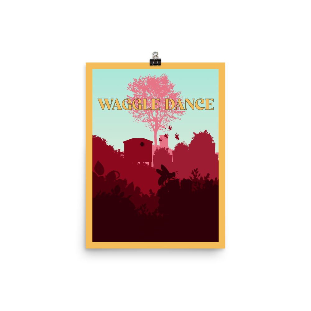 Waggle Dance Minimalist Board Game Art Poster