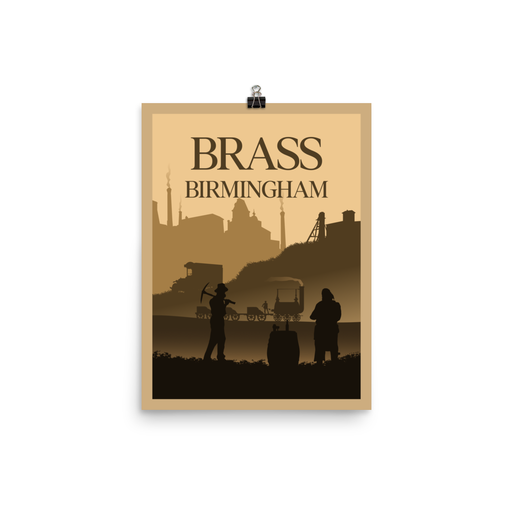Brass Birmingham Minimalist Board Game Art Poster