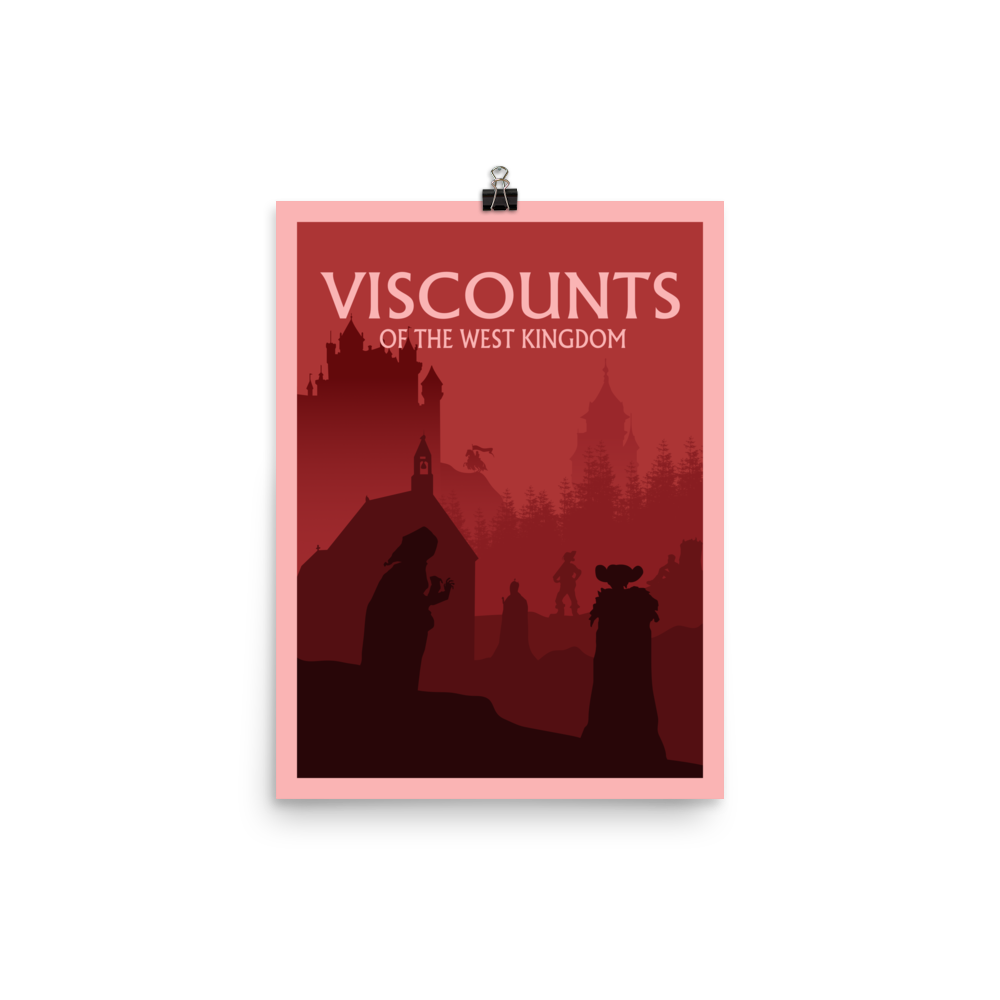 Viscounts of the West Kingdom Minimalist Board Game Art Poster