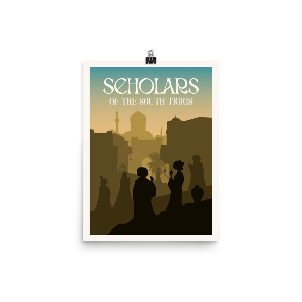 Scholars of the South Tigris Minimalist Board Game Art Poster
