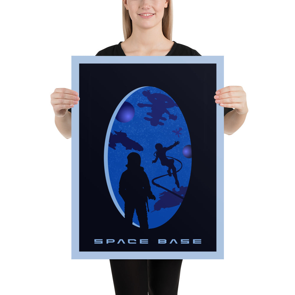 Space Base Minimalist Board Game Art Poster