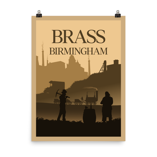 Brass Birmingham Minimalist Board Game Art Poster