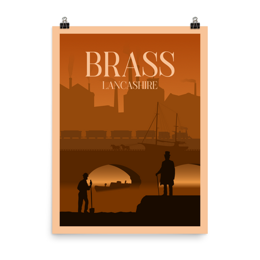 Brass Lancashire Minimalist Board Game Art Poster