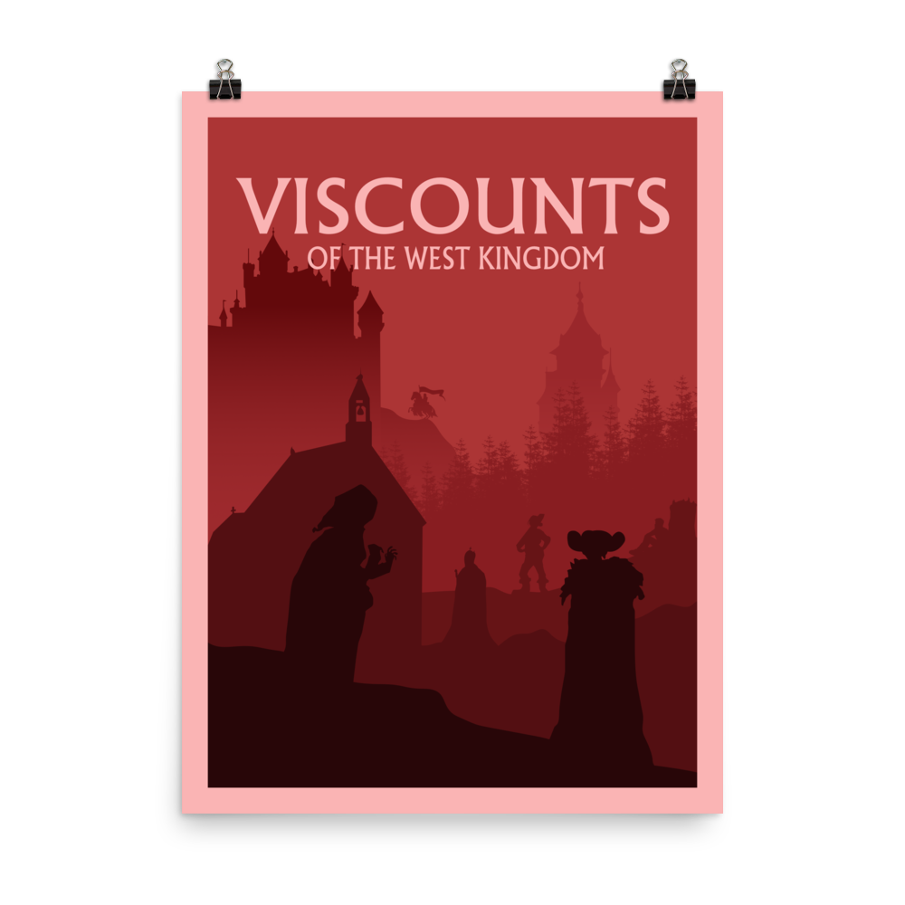 Viscounts of the West Kingdom Minimalist Board Game Art Poster
