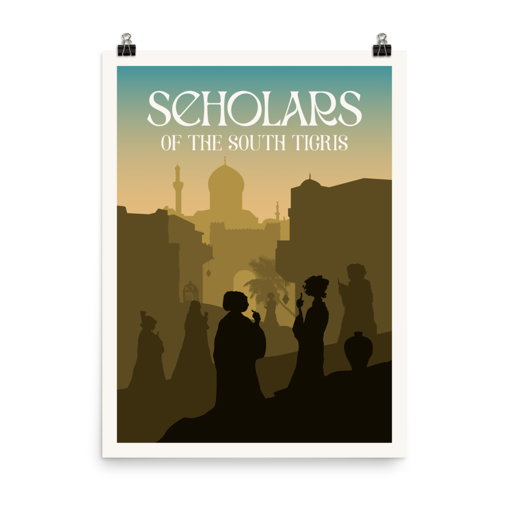 Scholars of the South Tigris Minimalist Board Game Art Poster