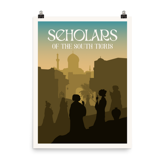 Scholars of the South Tigris Minimalist Board Game Art Poster