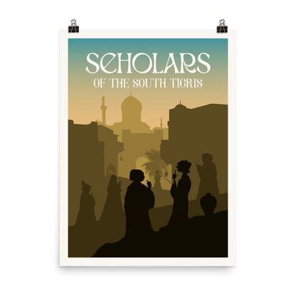 Scholars of the South Tigris Minimalist Board Game Art Poster