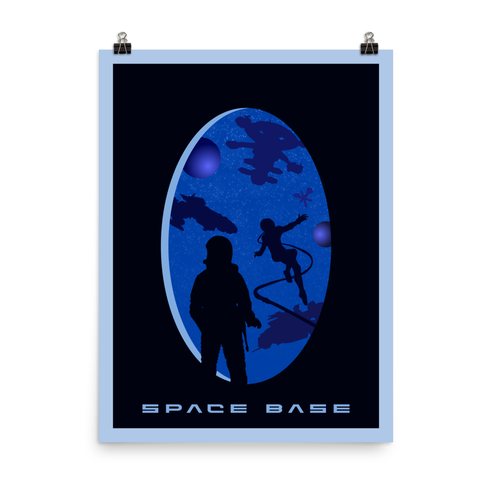 Space Base Minimalist Board Game Art Poster