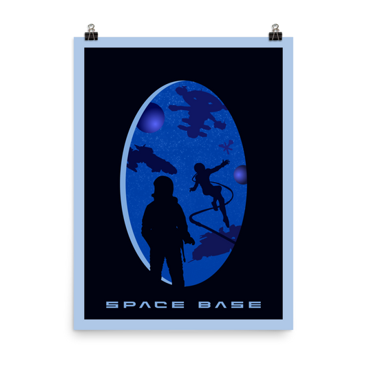 Space Base Minimalist Board Game Art Poster