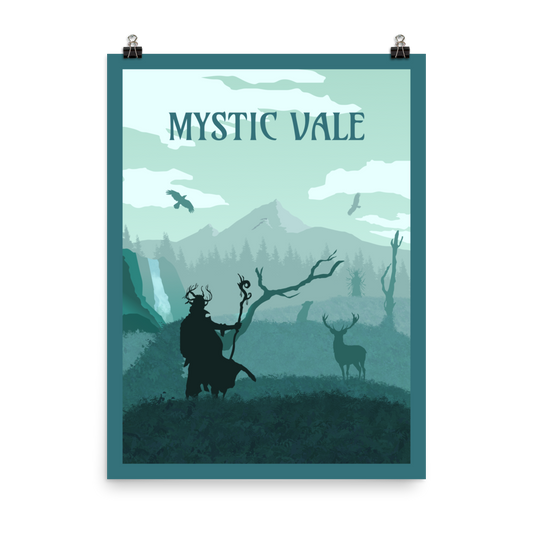 Mystic Vale Minimalist Board Game Art Poster