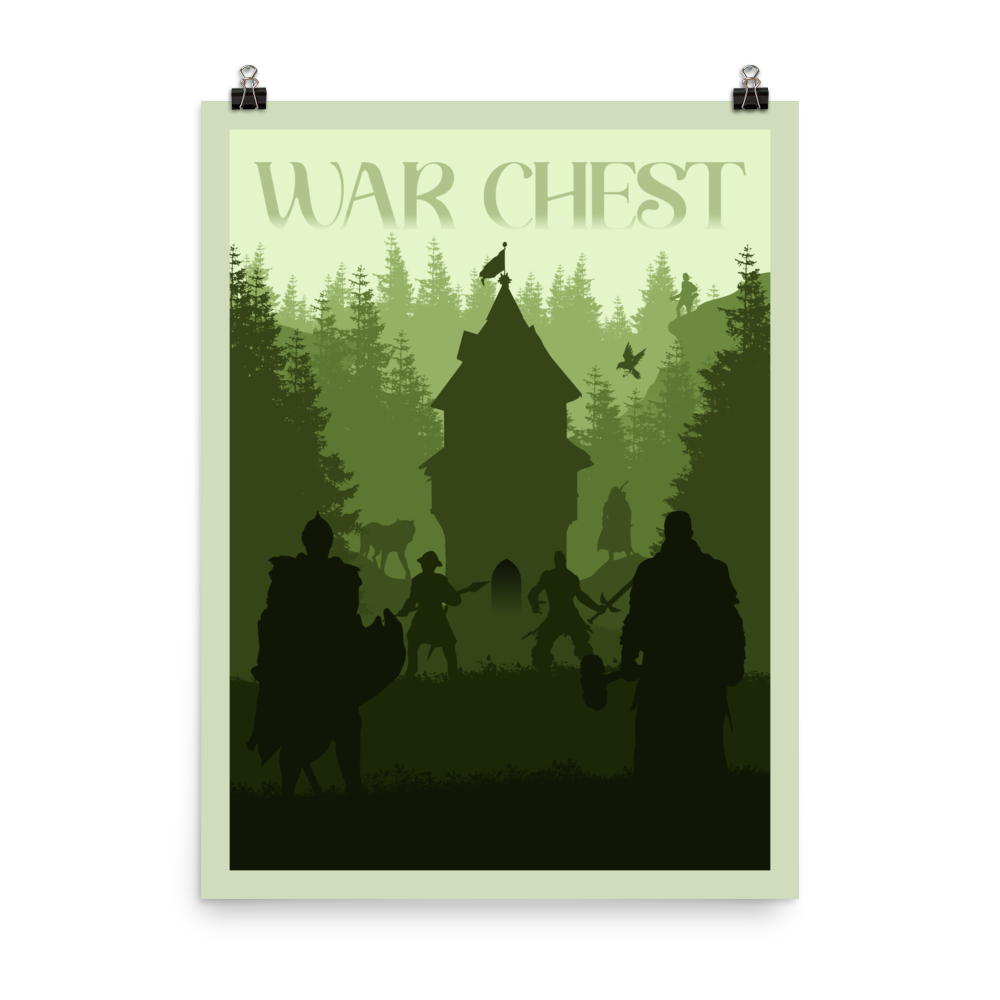 War Chest Minimalist Board Game Art Poster