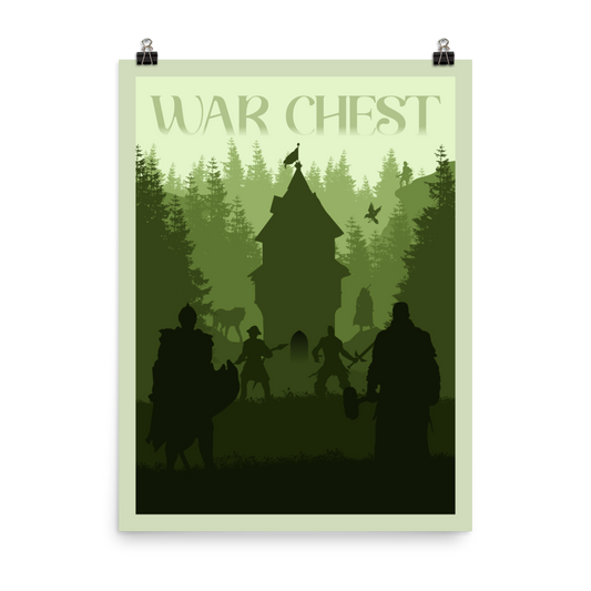 War Chest Minimalist Board Game Art Poster