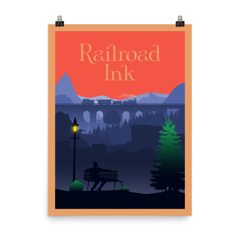 Railroad Ink Minimalist Board Game Art Poster