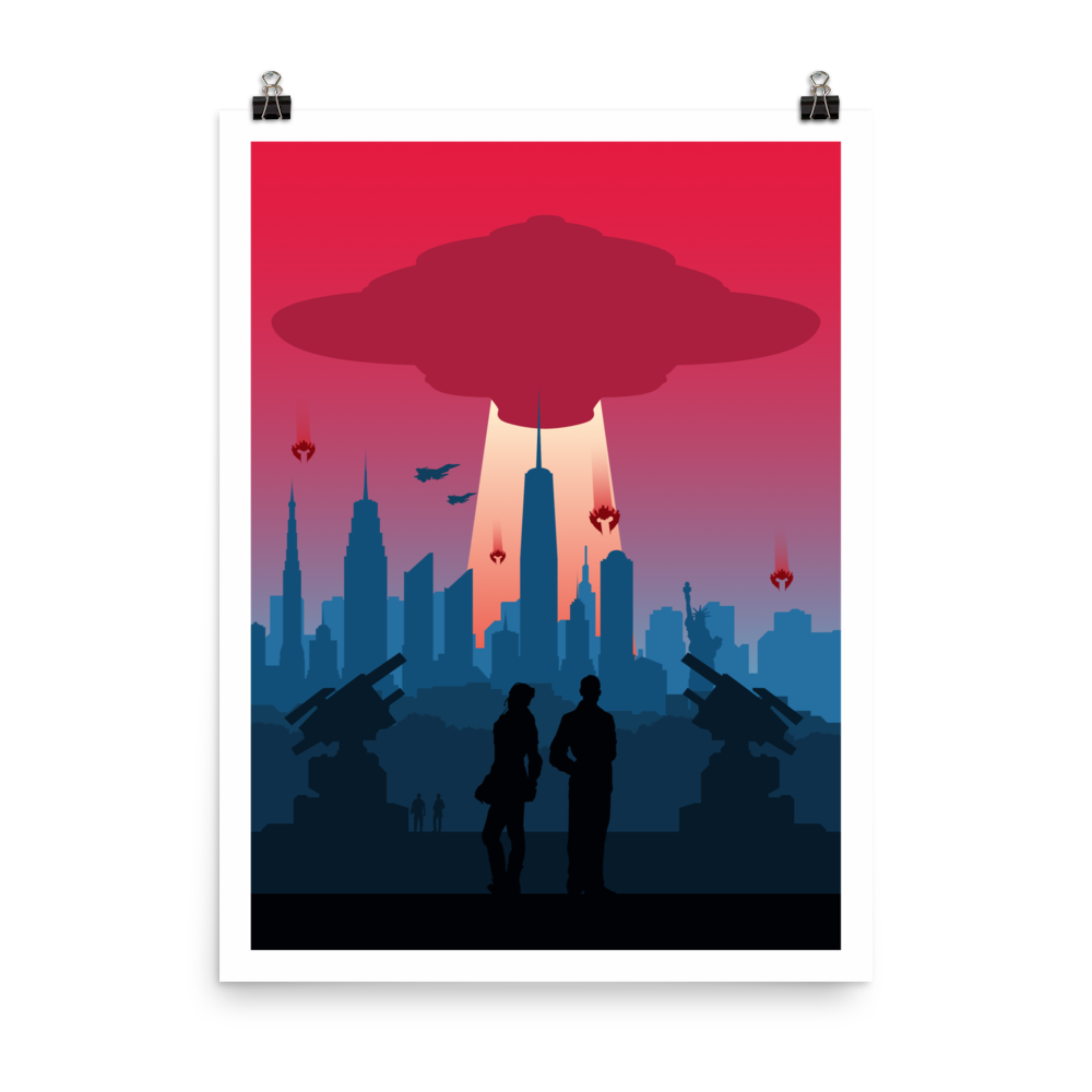 Under Fallen Skies Minimalist Board Game Art Poster