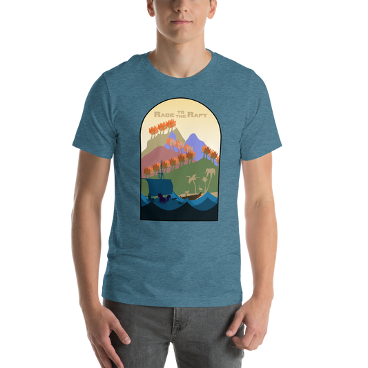 Race to the Raft Minimalist Board Game Unisex T-Shirt