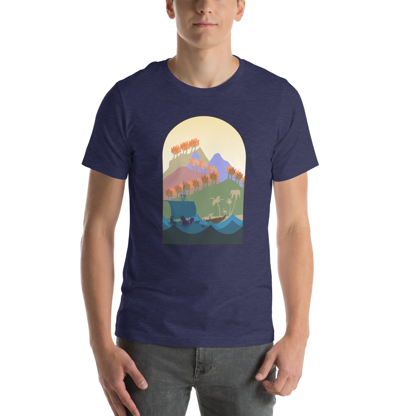 Race to the Raft Minimalist Board Game Unisex T-Shirt