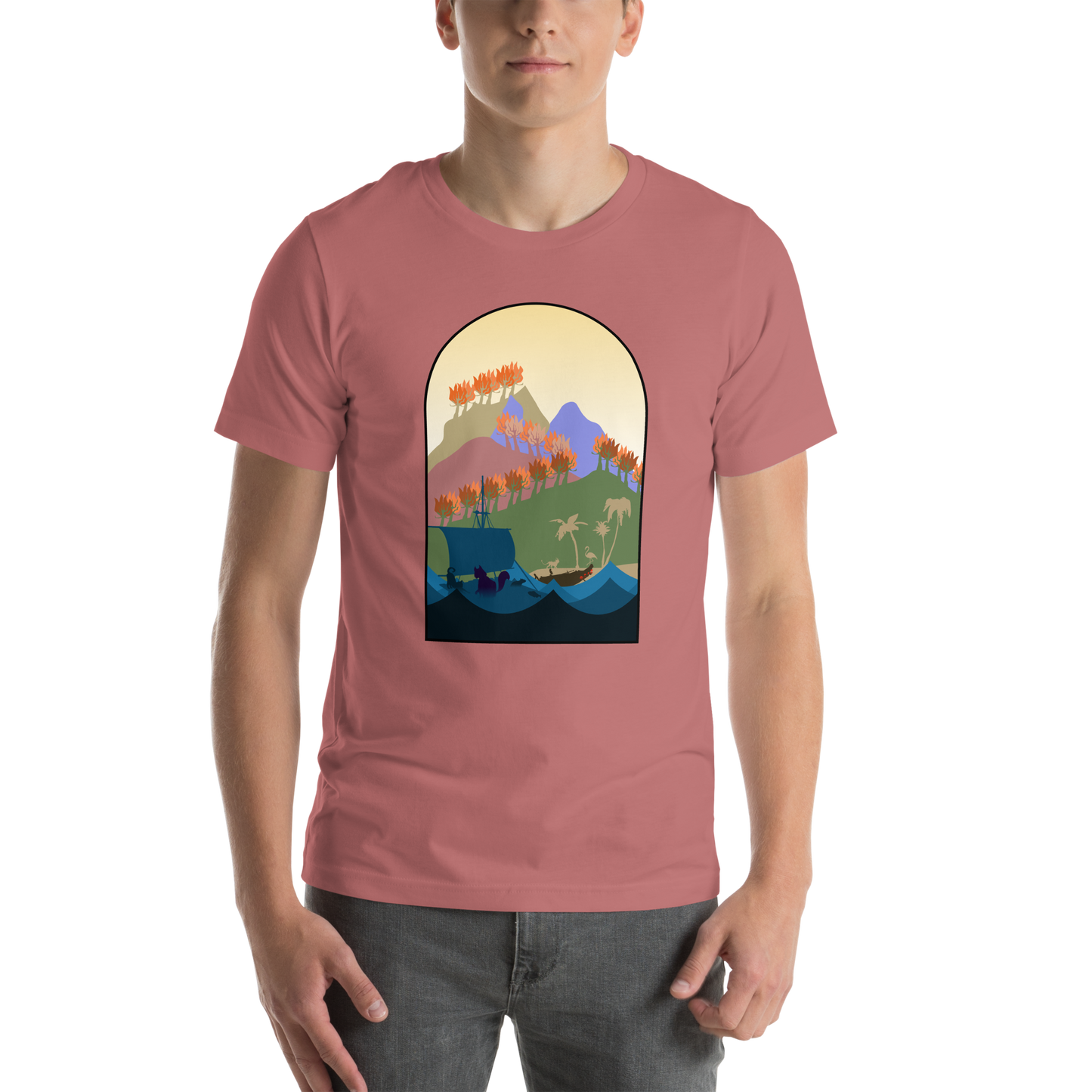 Race to the Raft Minimalist Board Game Unisex T-Shirt