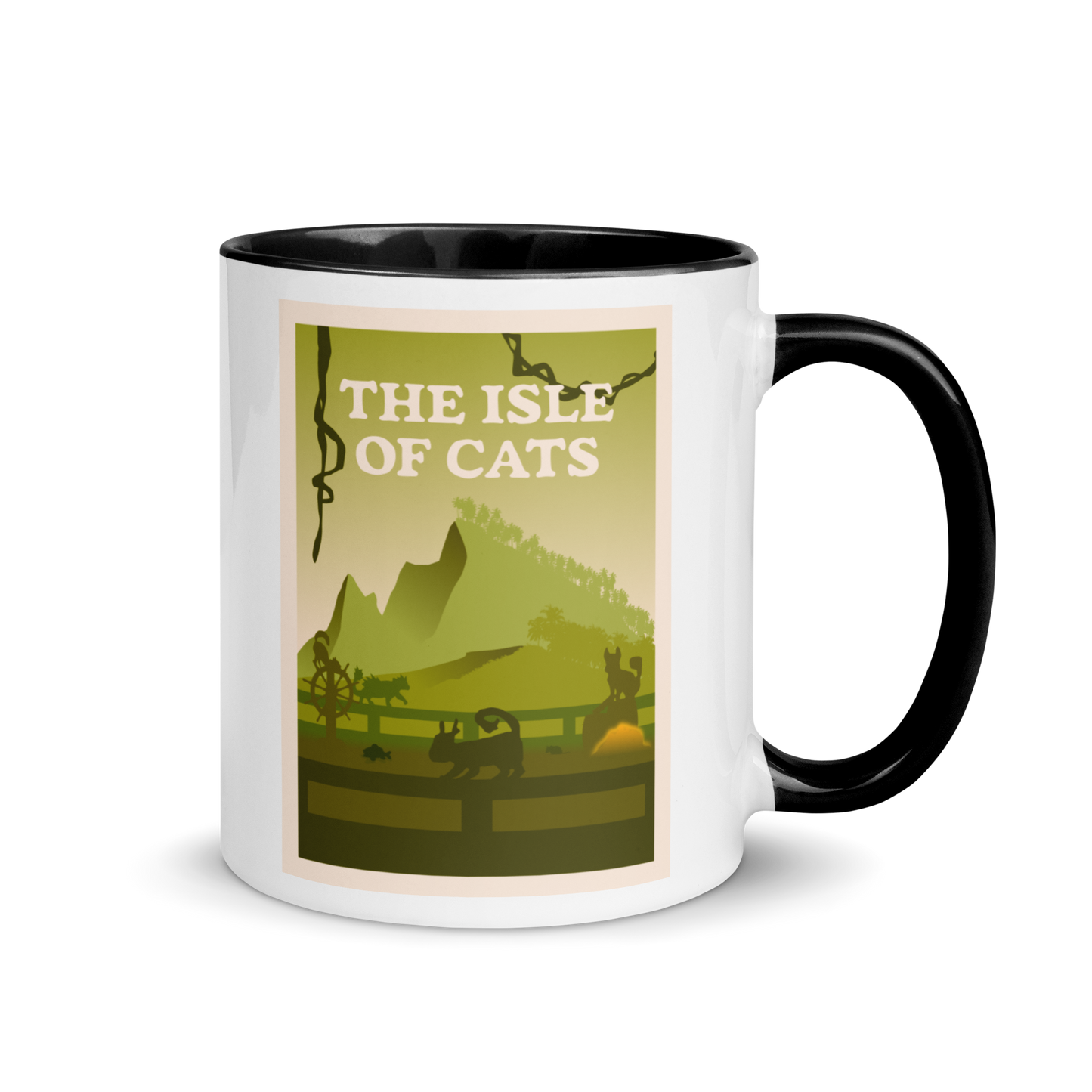 The Isle of Cats (Green) Minimalist Board Game Mug