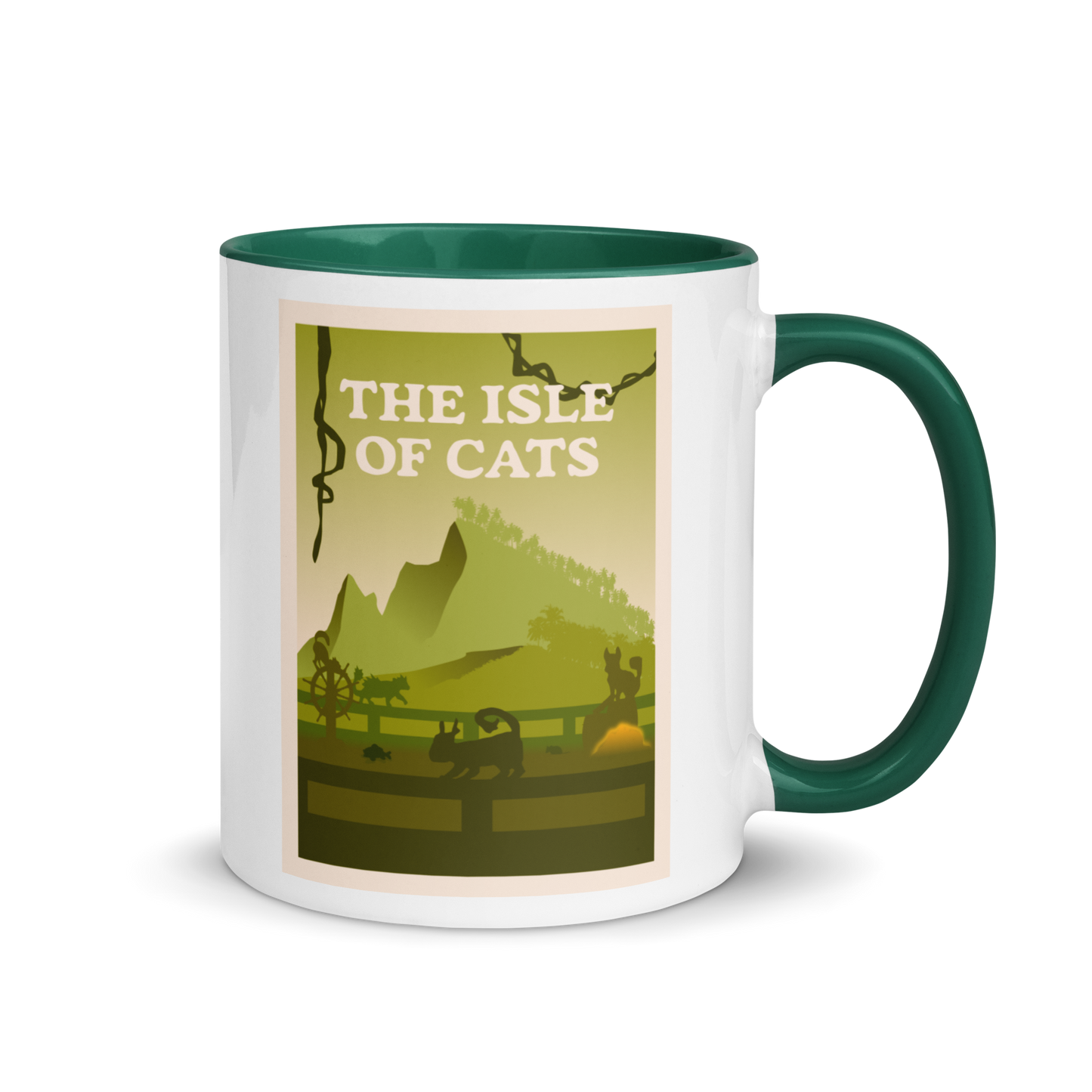 The Isle of Cats (Green) Minimalist Board Game Mug