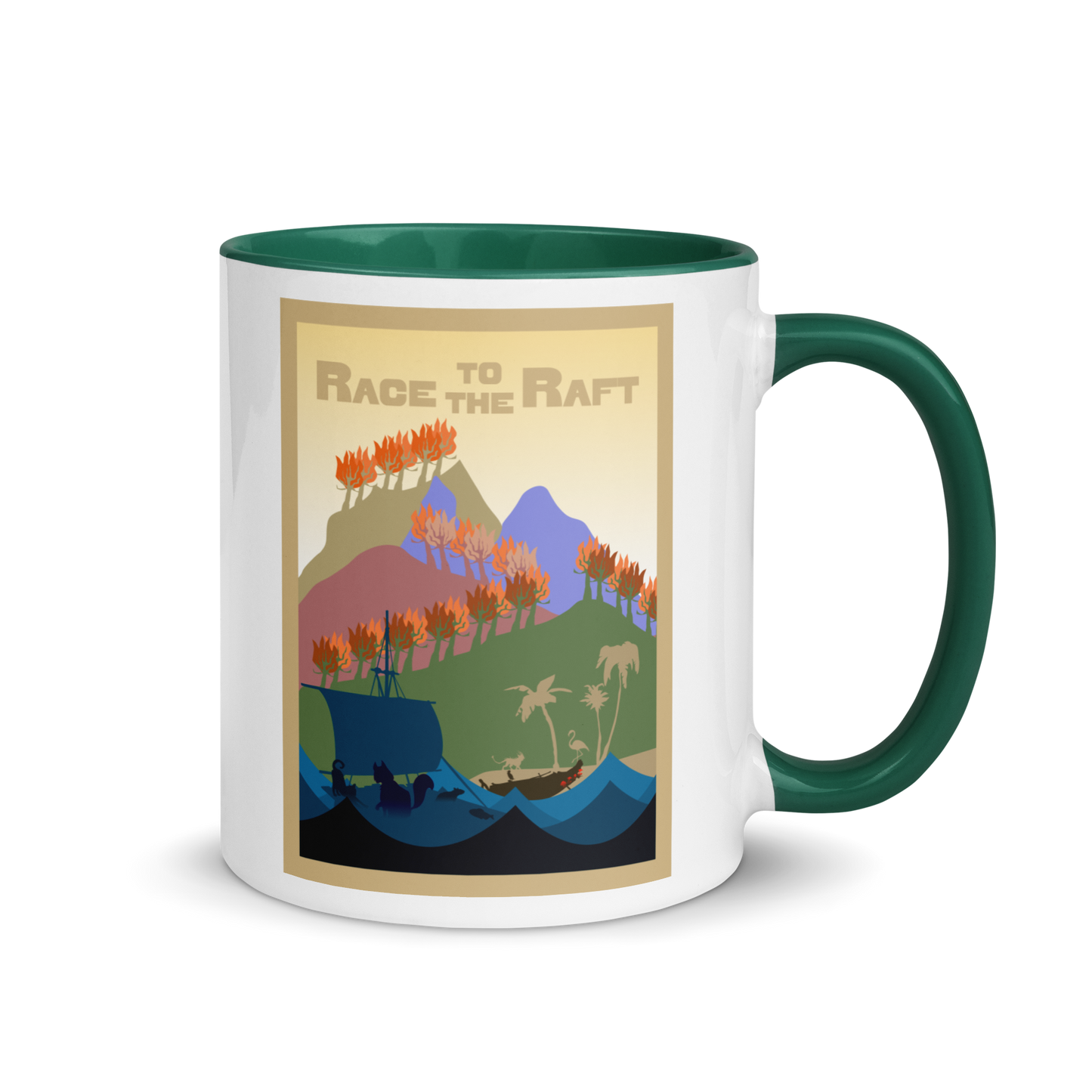 Race to the Raft Minimalist Board Game Mug