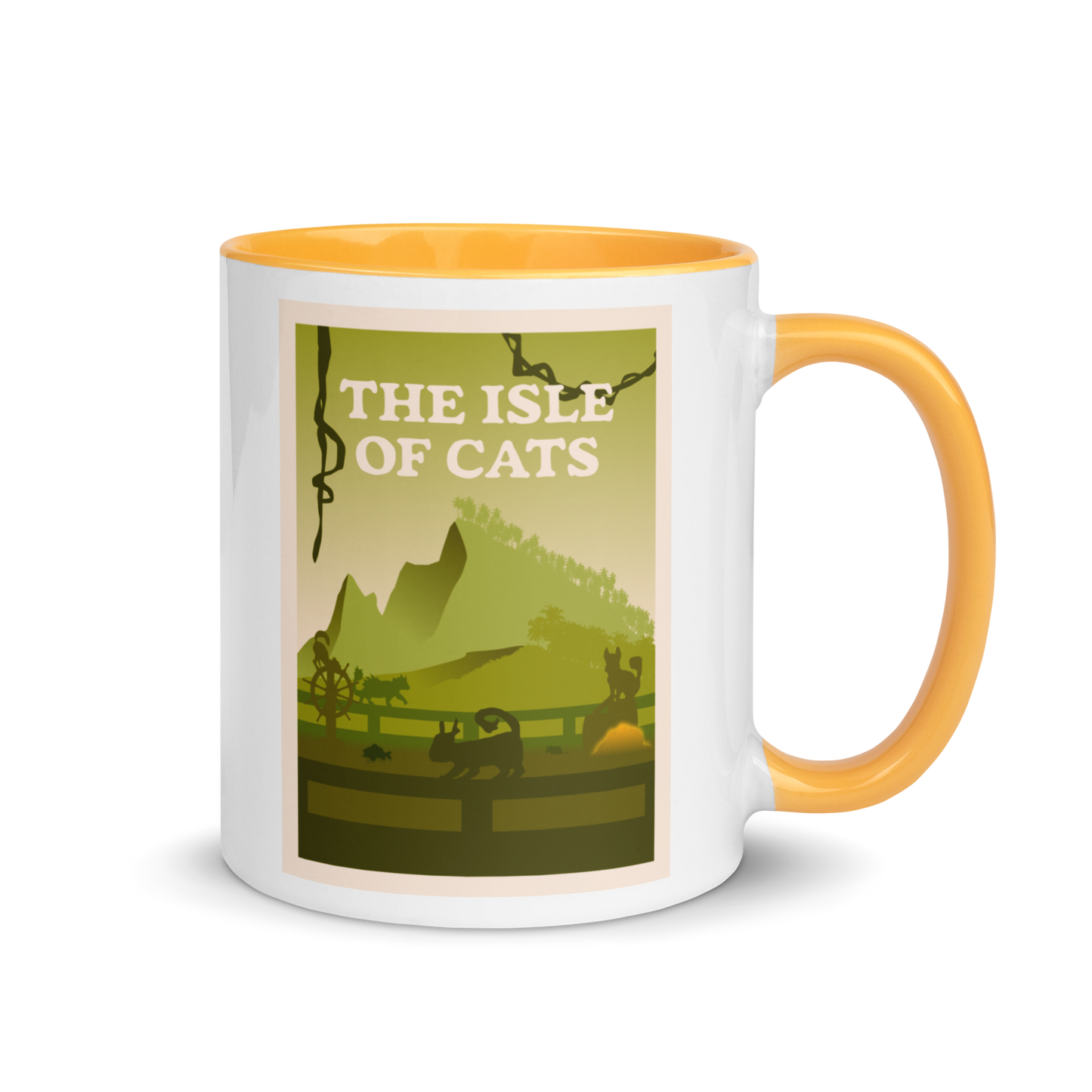 The Isle of Cats (Green) Minimalist Board Game Mug