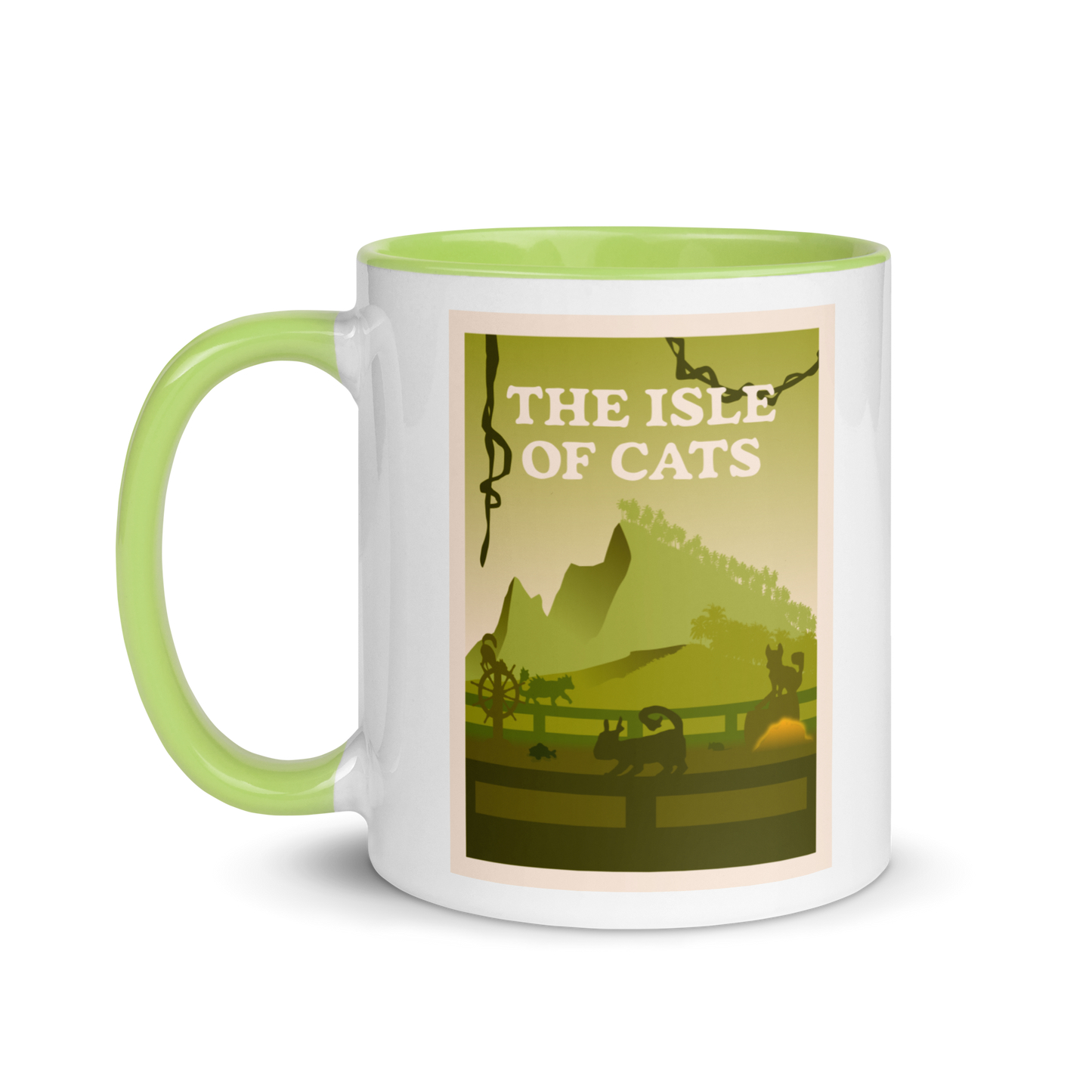The Isle of Cats (Green) Minimalist Board Game Mug