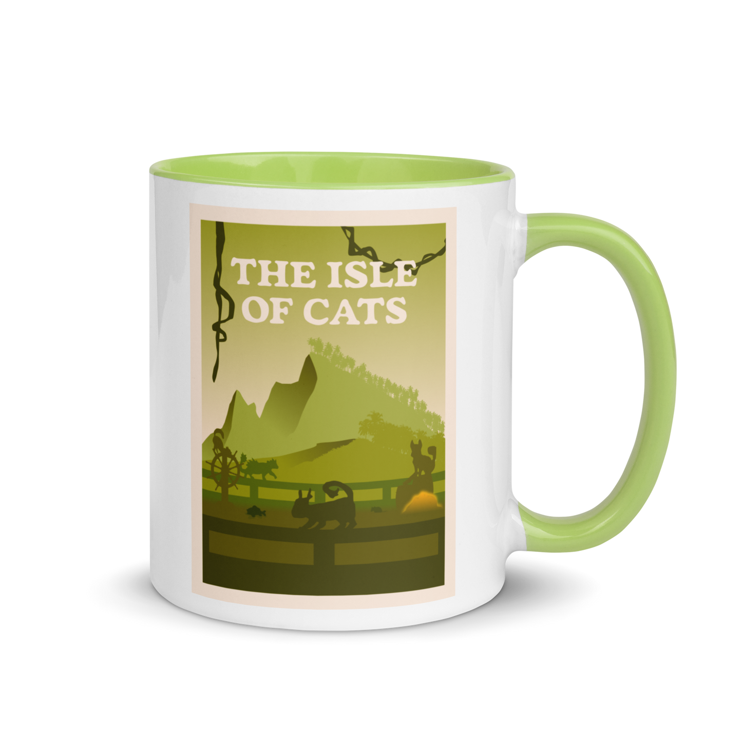 The Isle of Cats (Green) Minimalist Board Game Mug