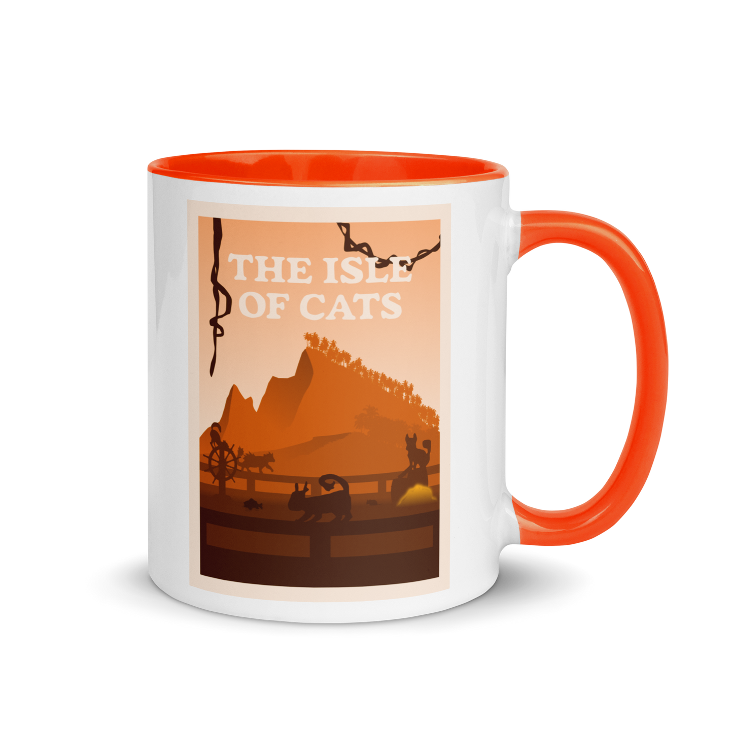 The Isle of Cats (Orange) Minimalist Board Game Mug