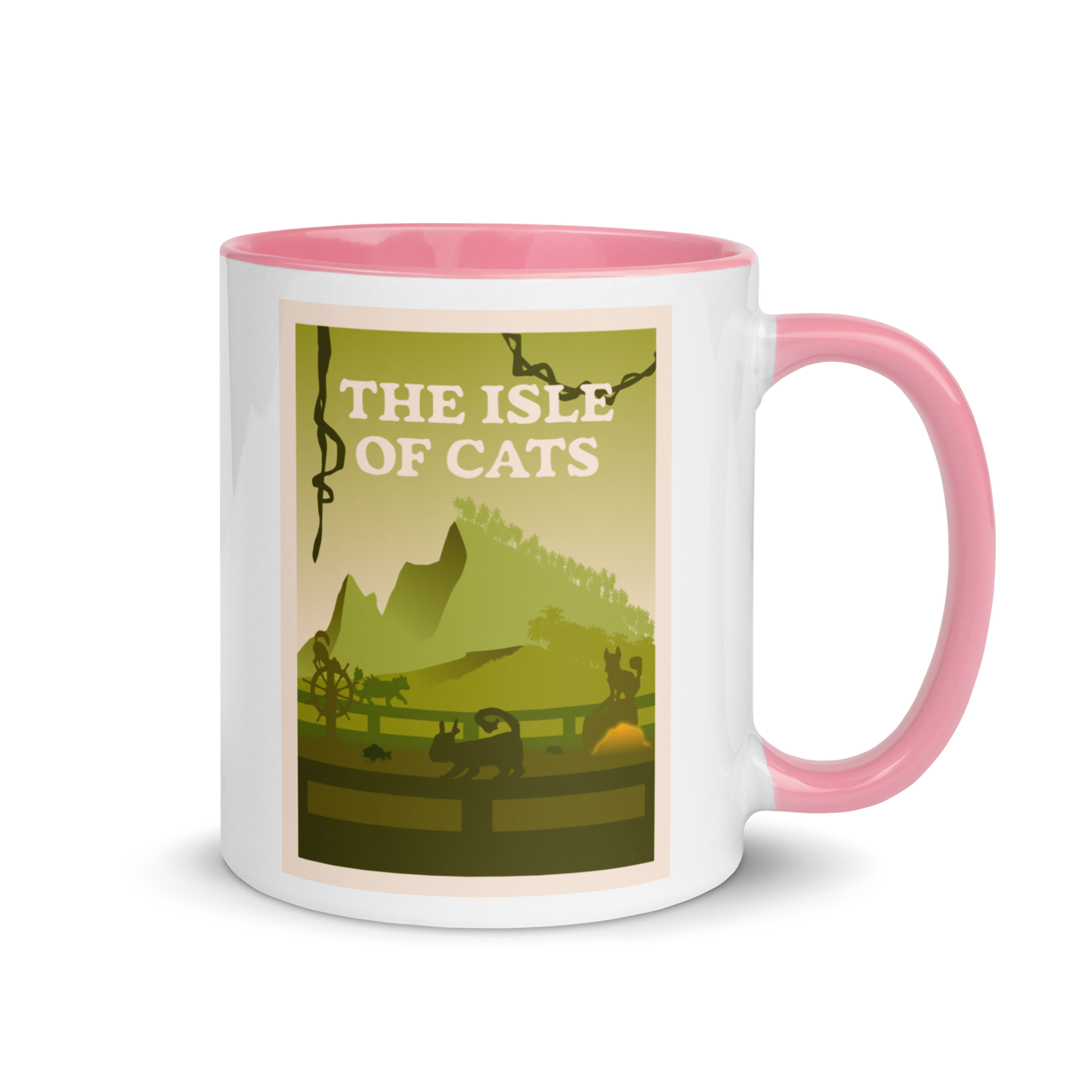 The Isle of Cats (Green) Minimalist Board Game Mug