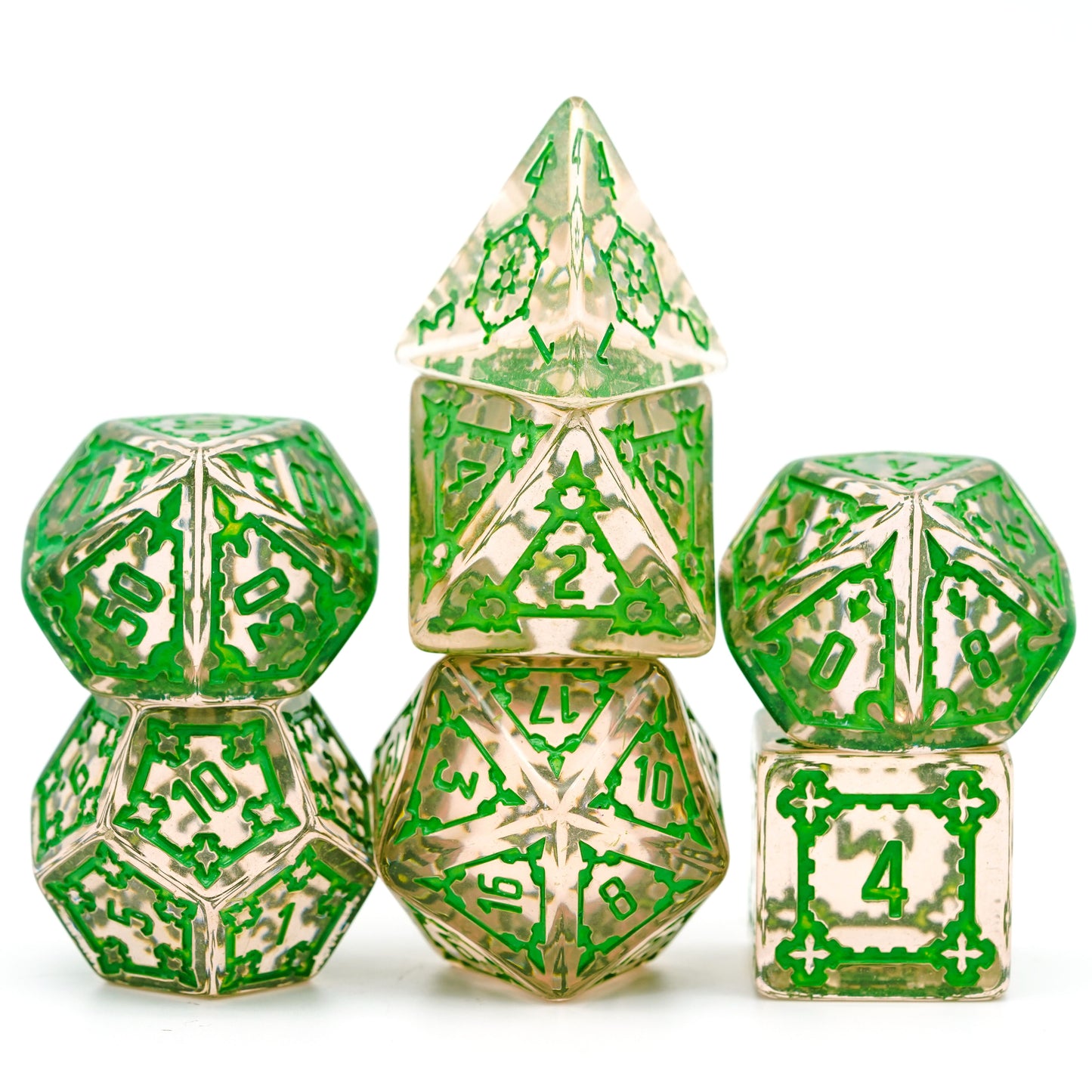 Giant Bone Resin Meeple Dungeon Dice Set