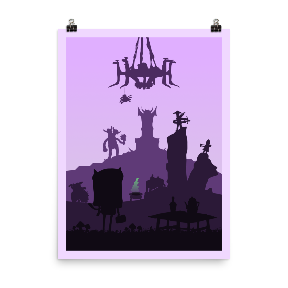 CoraQuest Minimalist Board Game Art Poster (Authorised)