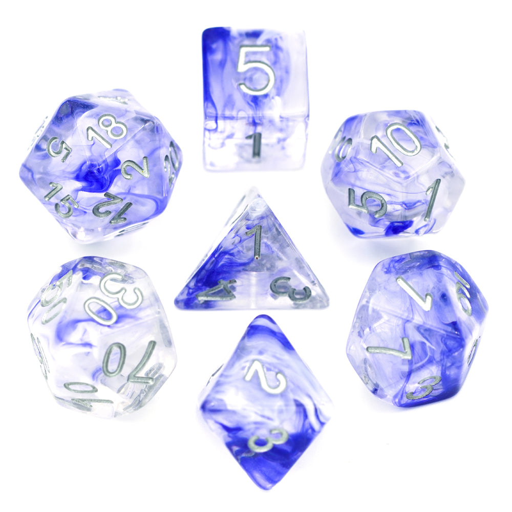 Smoke Swirl Resin Meeple Dungeon Dice Set