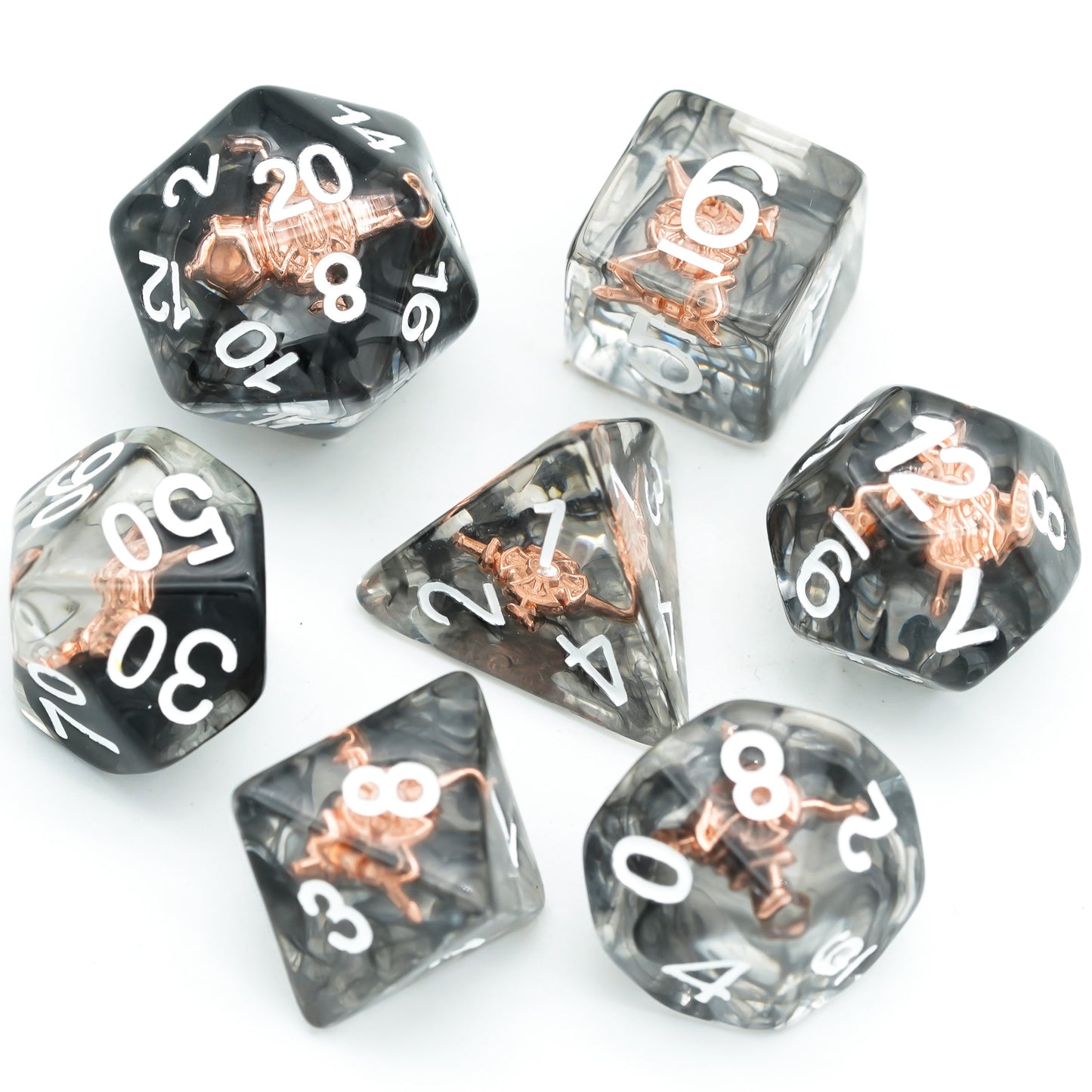 TRPG Character Class Resin Meeple Dungeon Dice Set