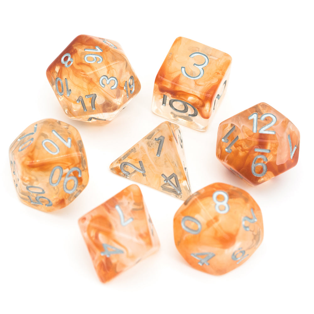 Smoke Swirl Resin Meeple Dungeon Dice Set