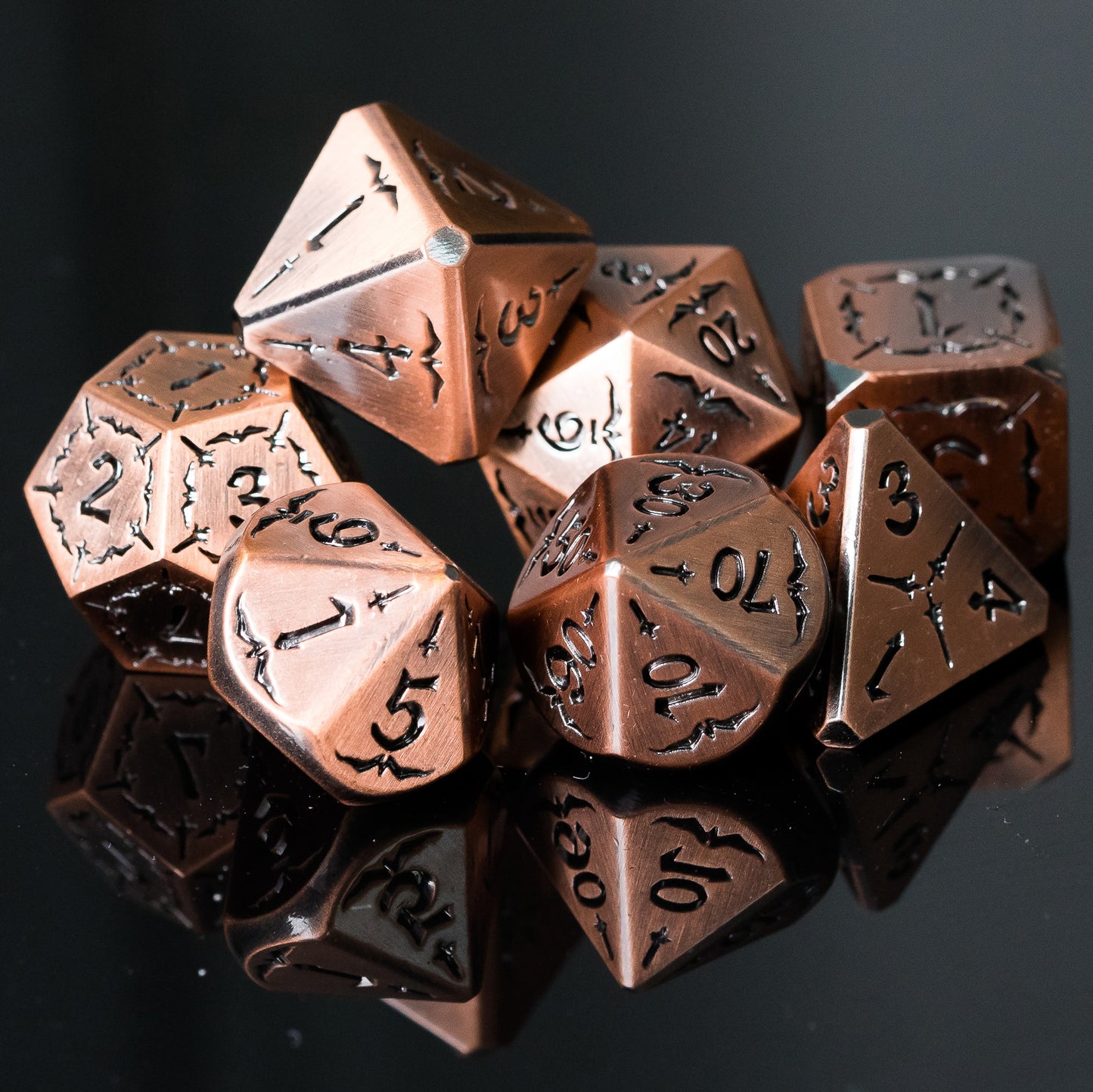 Runic Target Metal Meeple Dungeon Dice Set